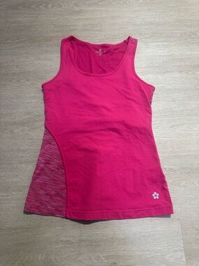 Tuff Athletics Hot Pink Tank with Heathered Side Panel